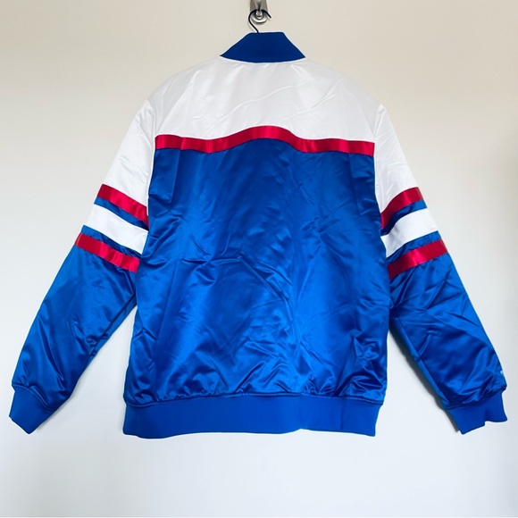 Mitchell & Ness Chicago Cubs Throwback Satin Bomber Jacket Size 2XL - Picture 2 of 6